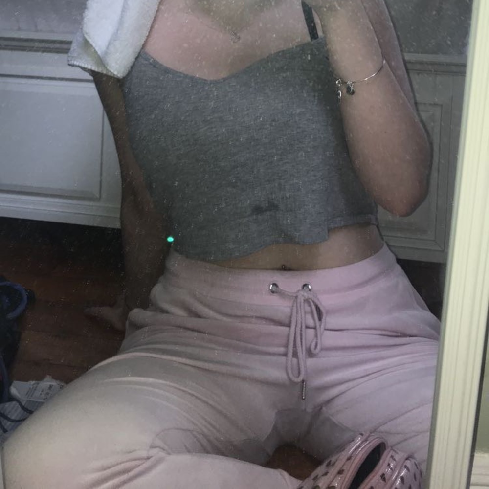 Garage Velour Pants Baby pink💕